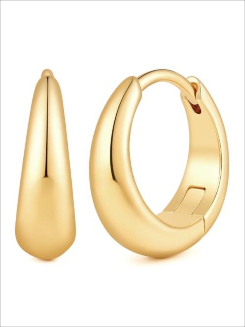 14K Gold Plated Hoop Earrings Women Small Gold Hoops